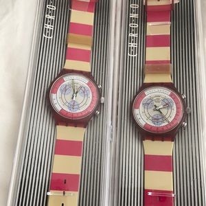 Swatch chronograph Navy Berry